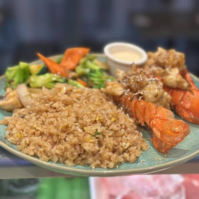 Hibachi Twin Lobster Tails.