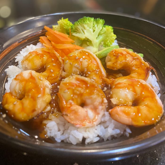 Shrimp Teriyaki (L).