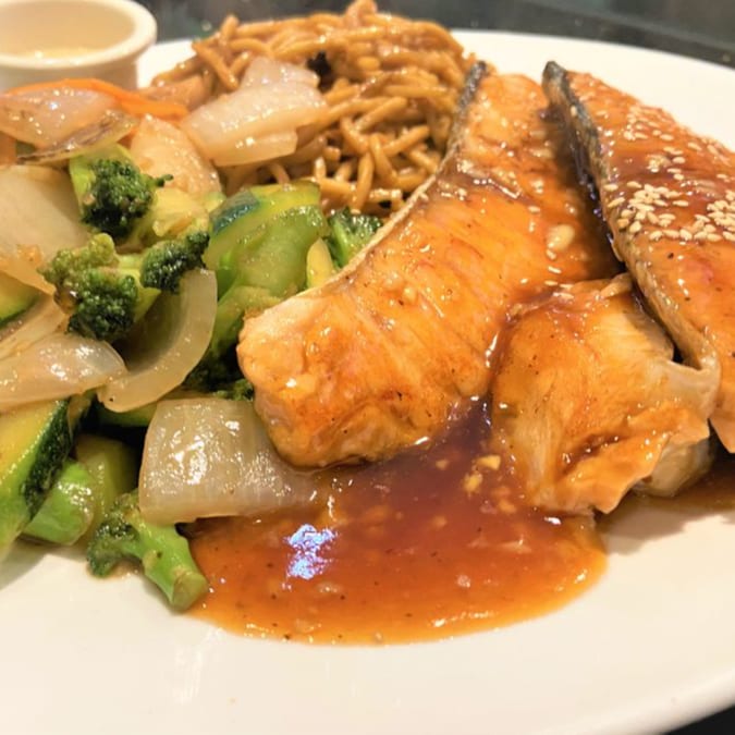 Hibachi Salmon.